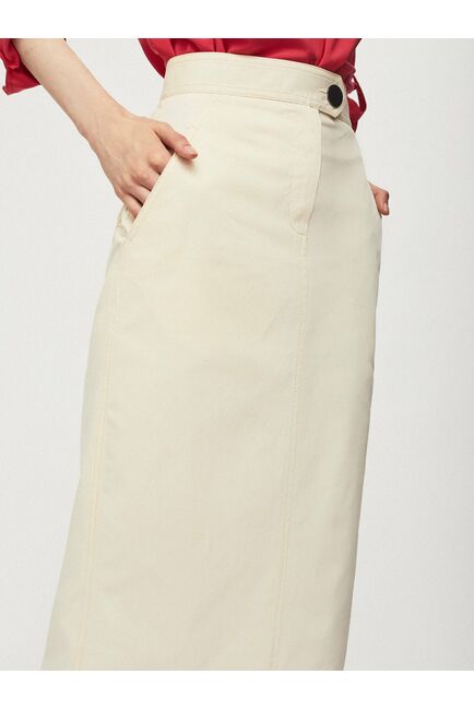 Юбка миди с крупной пуговицей от byME 