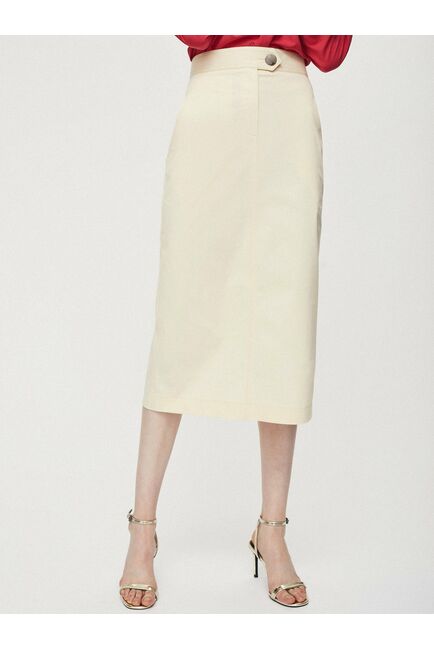 Юбка миди с крупной пуговицей от byME 