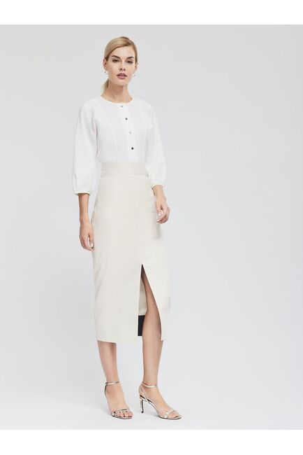 Юбка миди с разрезом от byME 