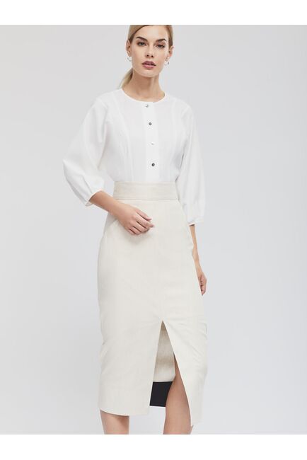 Юбка миди с разрезом от byME 