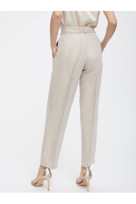 Льняные брюки с защипами от byME 