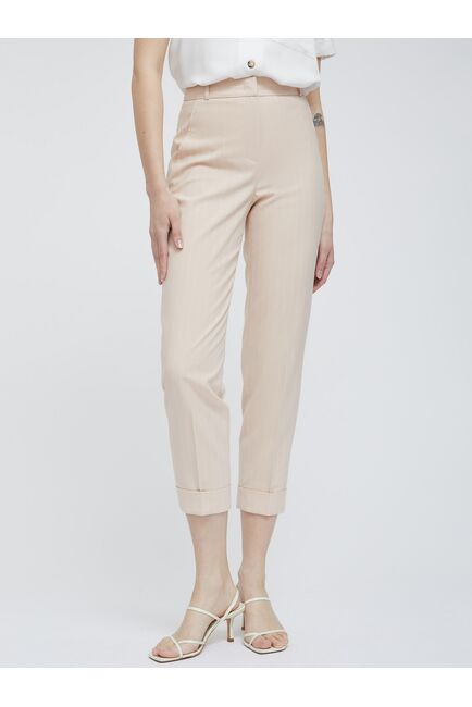 Укороченные брюки в полоску от ByME 