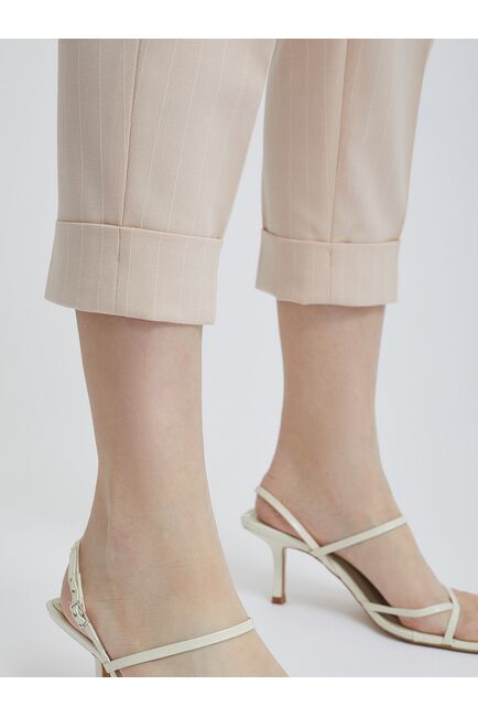 Укороченные брюки в полоску от ByME 