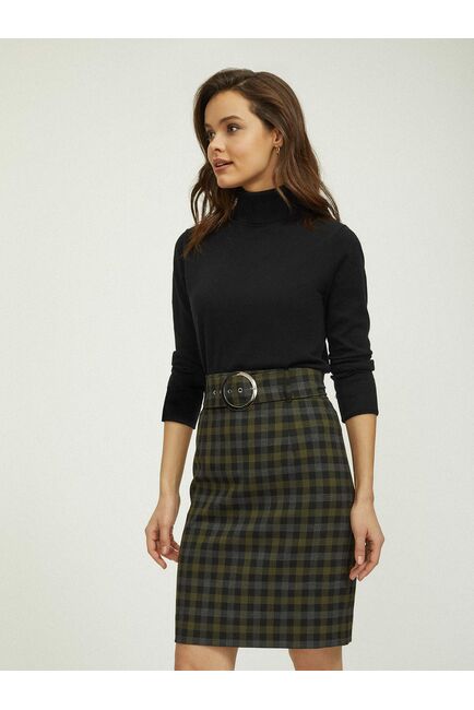 Юбка в клетку с поясом от byME 