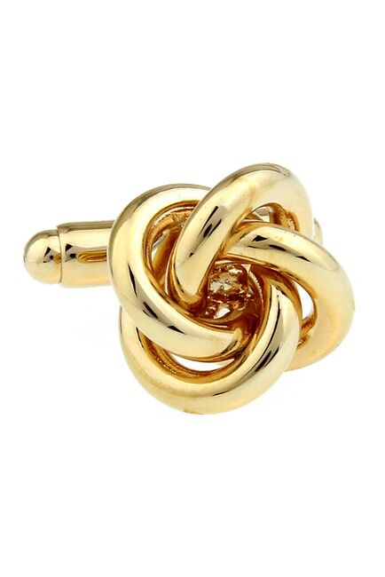 Запонки узелки цвет золото - 56534 от  