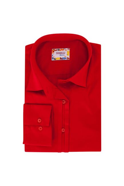Красная женская рубашка - 7148 от Tonelli 