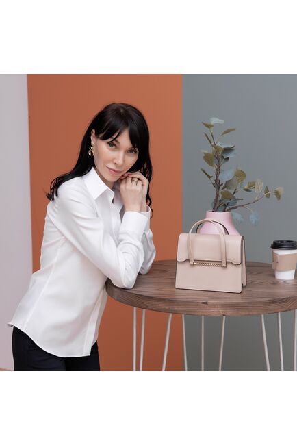 Женская рубашка под пуговицы белая - 7980 от byME 