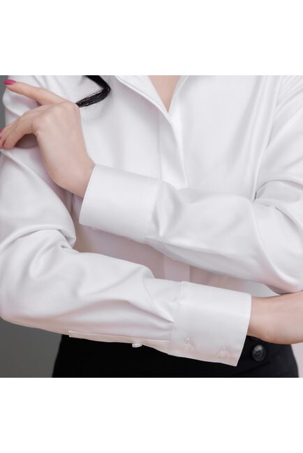 Женская рубашка под пуговицы белая - 7980 от byME 