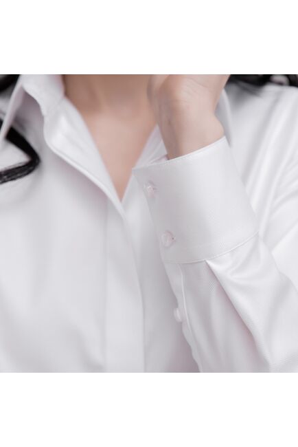 Женская рубашка под пуговицы белая - 7980 от byME 