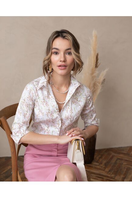 Женская рубашка рукав 3/4 - 8021 от byME 