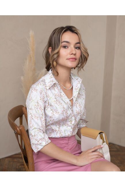 Женская рубашка рукав 3/4 - 8021 от byME 