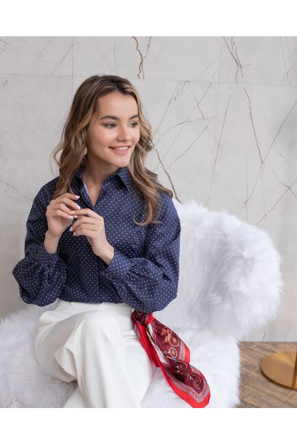 Блузка объемный рукав полуприталенная- 8026 от ByME 