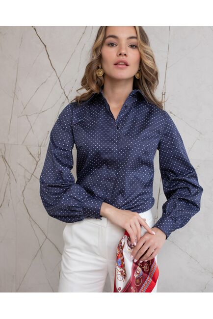 Блузка объемный рукав полуприталенная- 8026 от ByME 