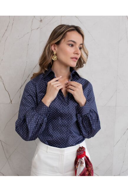 Блузка объемный рукав полуприталенная- 8026 от ByME 