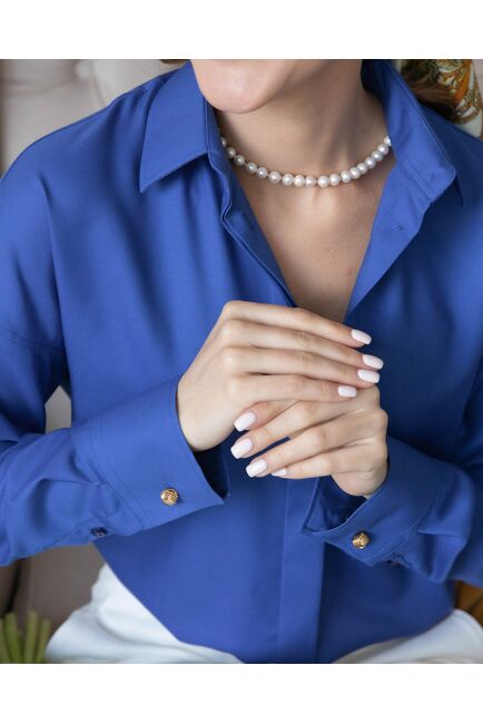 Женская рубашка в оверсайз силуэте бамбуковая - 8029 от byME 