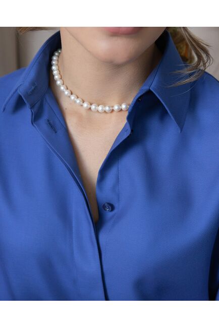 Женская рубашка в оверсайз силуэте бамбуковая - 8029 от byME 