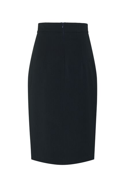 Юбка-карандаш с разрезом темно-синяя- 8111 от ByME 