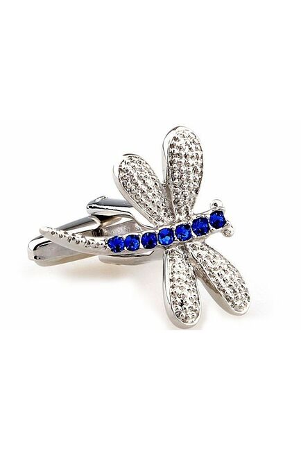 Запонки в виде стрекозы с кристаллами - 160023 от  