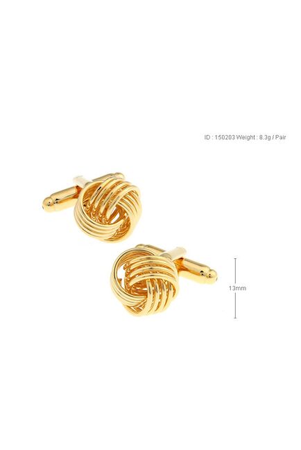 Запонки узелки цвет золото - 50203 от  