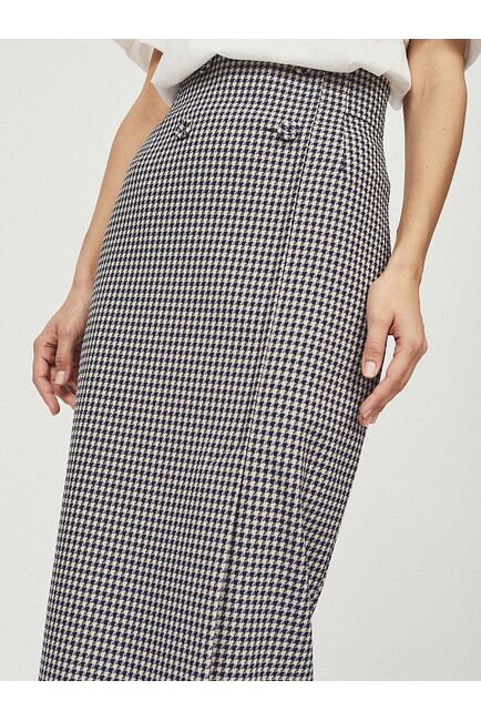 Юбка-карандаш миди с узором гусиная лапка от byME 