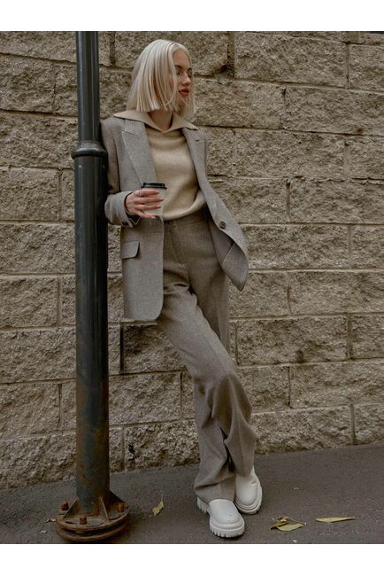 Прямые брюки из шерсти от byME 