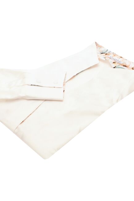 Женская рубашка воротник стойка под пуговицы с отделкой бабочки - 8127 от byME 