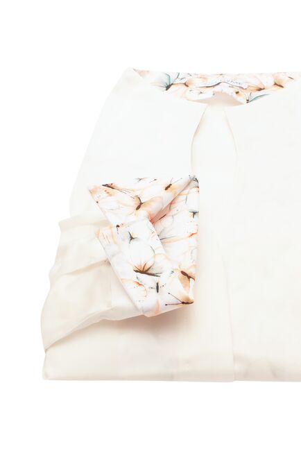 Женская рубашка воротник стойка под пуговицы с отделкой бабочки - 8127 от byME 