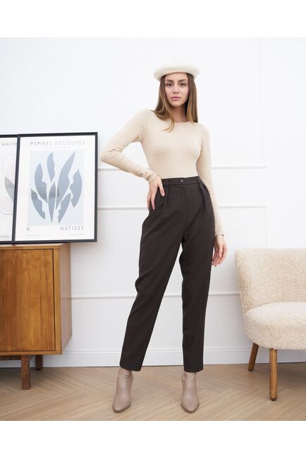 Трикотажное боди бежевое 8113 от byME 