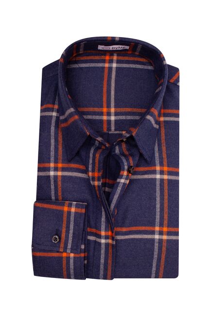 Женская рубашка в оверсайз силуэте в клетку - 8148 от byME 