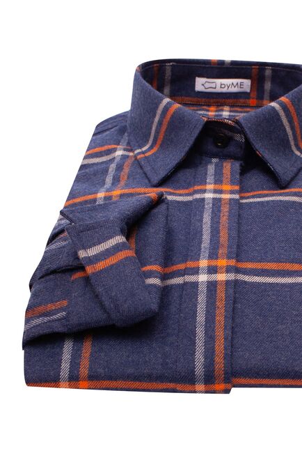 Женская рубашка в оверсайз силуэте в клетку - 8148 от byME 