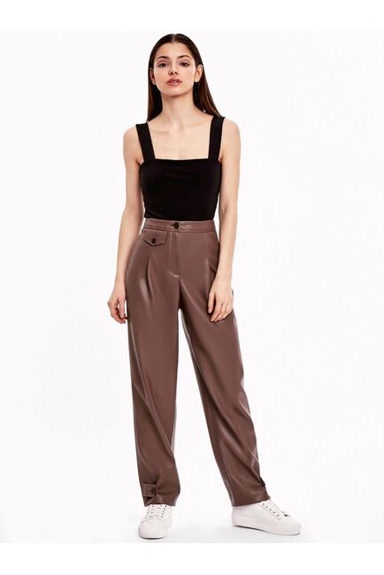 Брюки с защипами св.-коричневые СА-0-91205_50007[062] от byME 