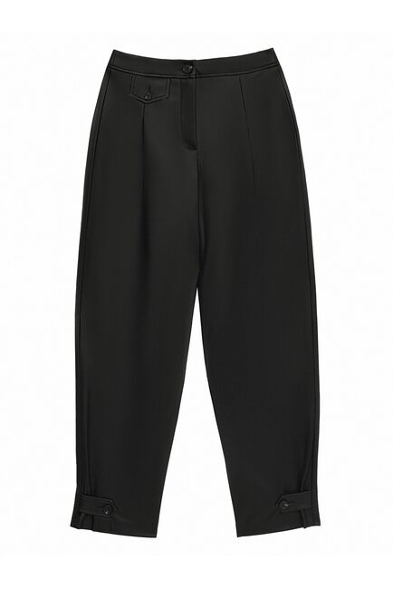 Брюки из экокожи с защипами СА-0-91205_50007[167] от byME 