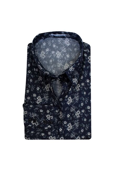 Женская рубашка полуприталенная с высоким манжетом - 8164 от byME 