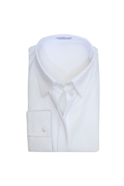 Женская рубашка под пуговицы с супатной застежкой полуприталенная - 8165 от ByME 