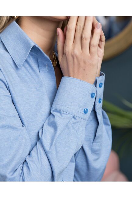 Женская рубашка под пуговицы полуприталенная - 8182 от ByME 