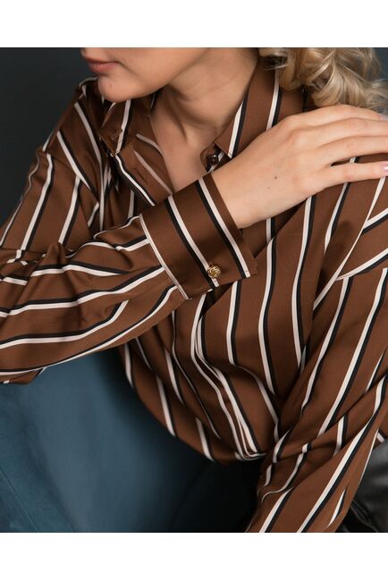 Женская рубашка под запонку - 8186 от byME 