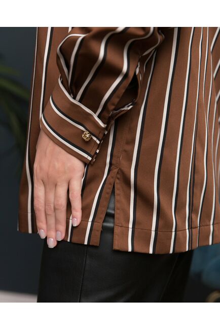 Женская рубашка под запонку - 8186 от byME 