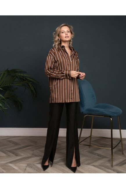 Женская рубашка под запонку - 8186 от byME 