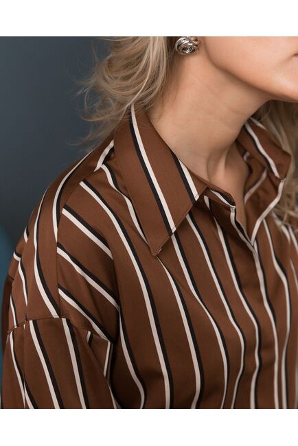 Женская рубашка под запонку - 8186 от byME 