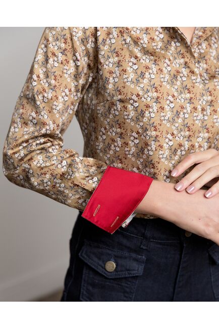 Женская рубашка под пуговицы с супатной застежкой полуприталенная - 8196 от byME 