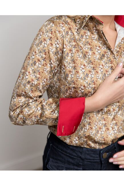 Женская рубашка под пуговицы с супатной застежкой полуприталенная - 8196 от byME 