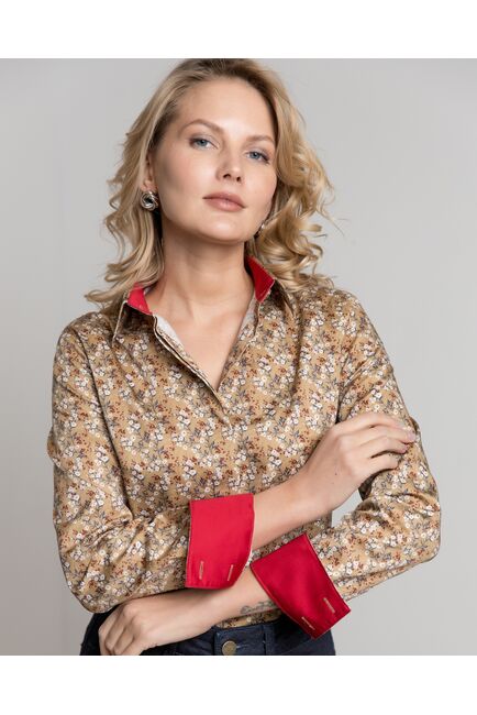 Женская рубашка под пуговицы с супатной застежкой полуприталенная - 8196 от byME 