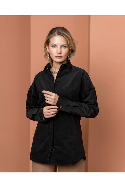 Женская рубашка в оверсайз силуэте - 8217 от ByME 