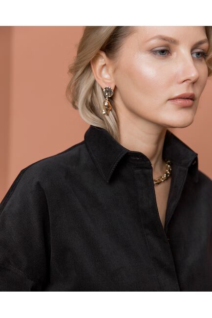 Женская рубашка в оверсайз силуэте - 8217 от ByME 