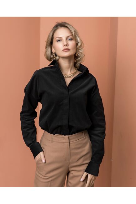 Женская рубашка в оверсайз силуэте - 8217 от ByME 