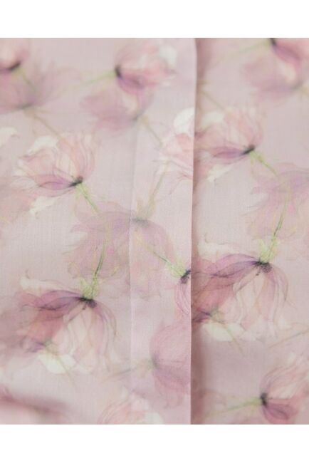 Женская рубашка с пышным рукавом узор цветы - 8227 от byME 