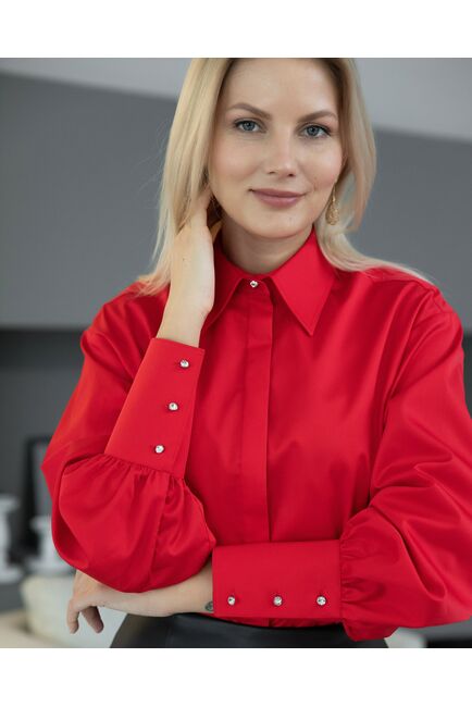 Женская рубашка с пышным рукавом - 8230 от byME 