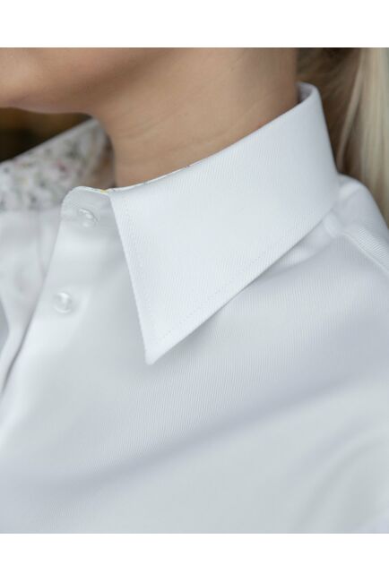 Женская рубашка полуприталенная белая - 8232 от byME 