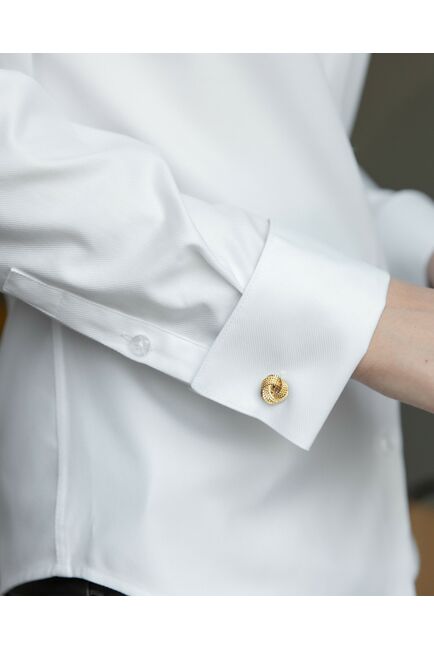 Женская рубашка полуприталенная белая - 8232 от byME 