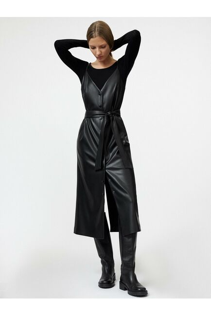 Платье женское из экокожи от byME 